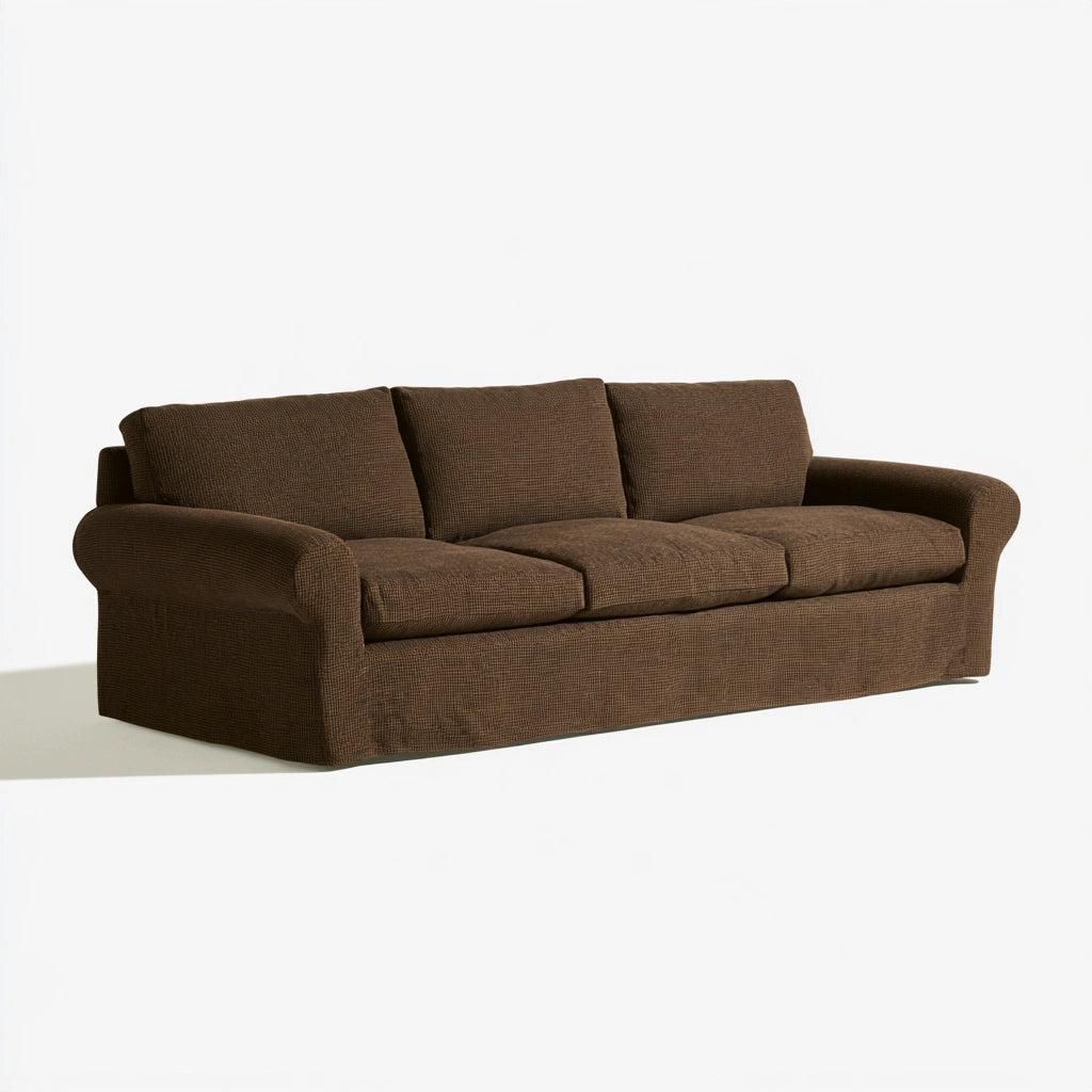 Nowoczesna sofa, o nowoczesnej formie, kolor: brązowy