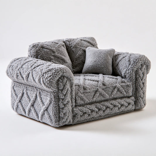 Mała sofa dla zwierzęcia, o nowoczesnej formie, kolor: szary