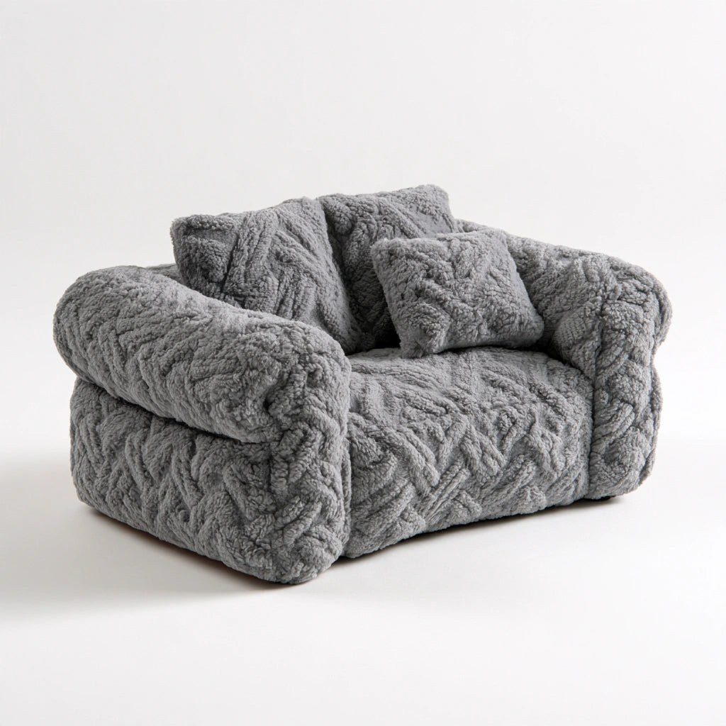 Mała sofa dla zwierzęcia, o nowoczesnej formie, kolor: szary